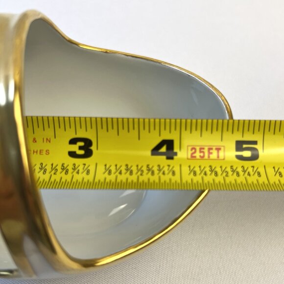 Vintage AEH Japan Porcelain Small Creamer & Basket Set Gold Accents Marked 1930 - Picture 11 of 12